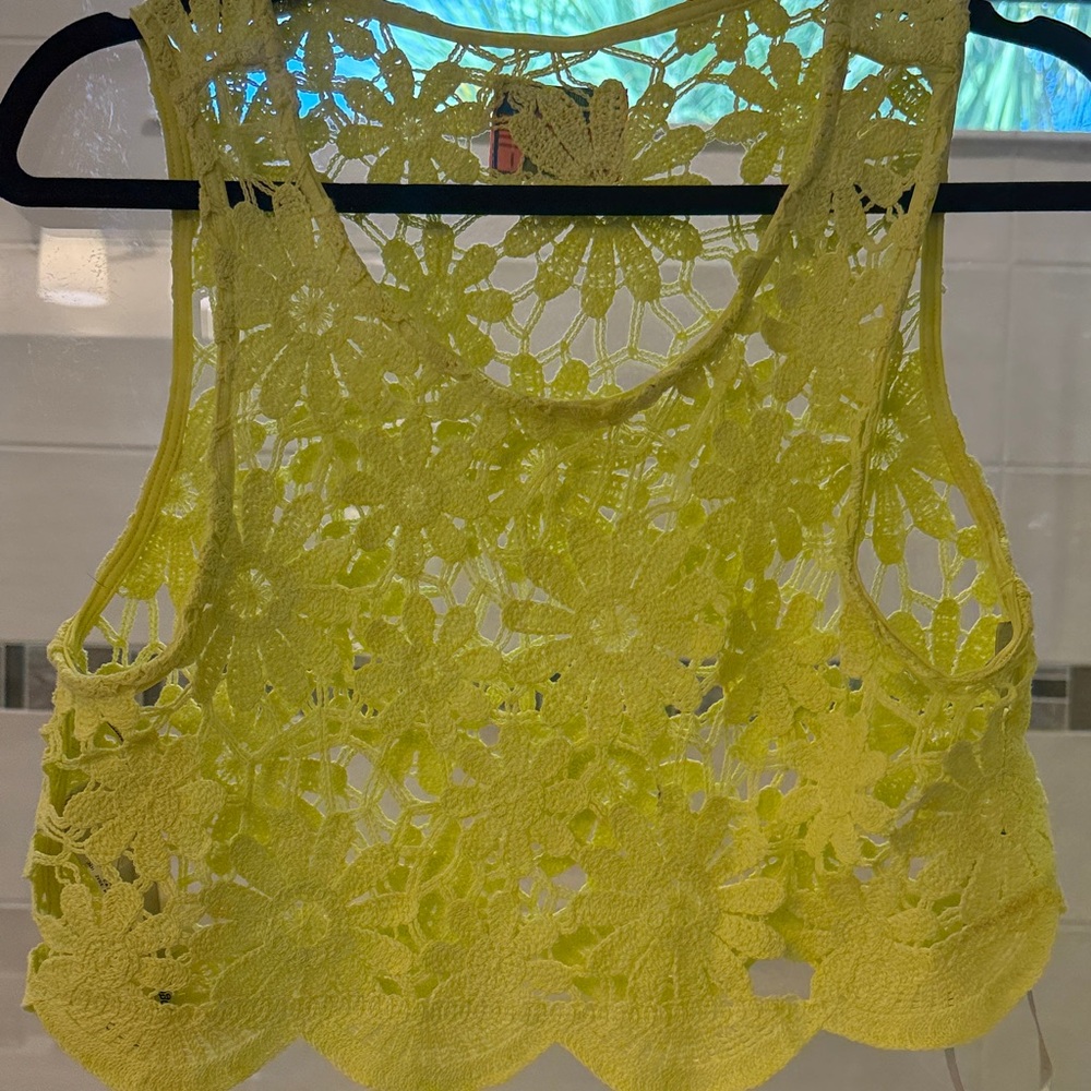 MAAJI Yellow Crochet Two-Piece Set SIZE M NEVER WORN - Picture 10 of 11